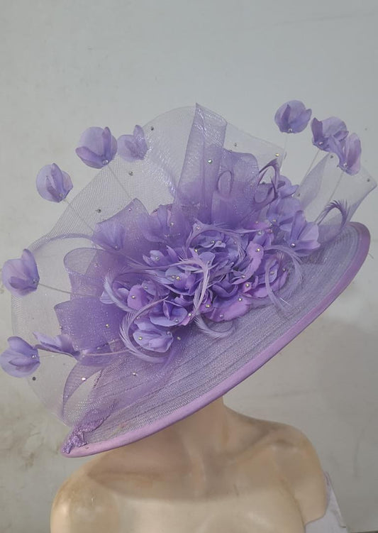 Big Lavender Rose Hat