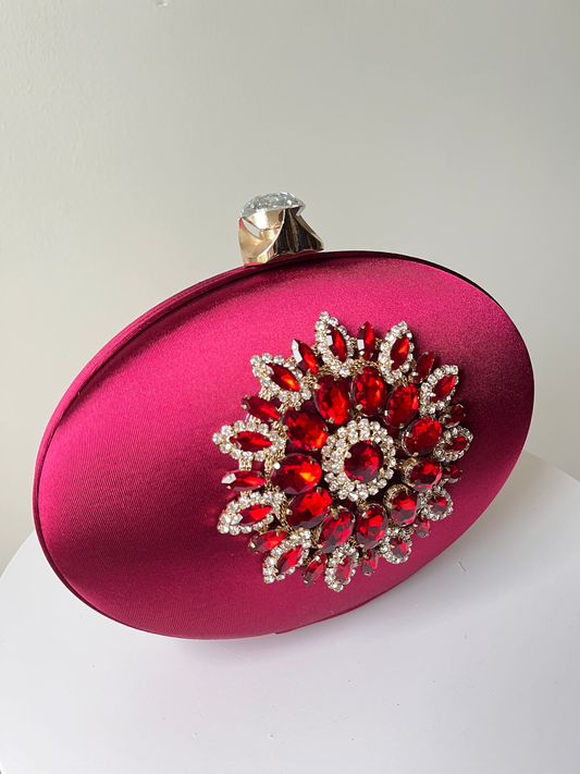 Peacock Diamante evening purse