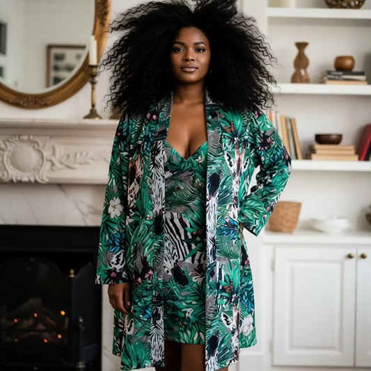 Nightwear Set , Green Soft Satin Sleepwear