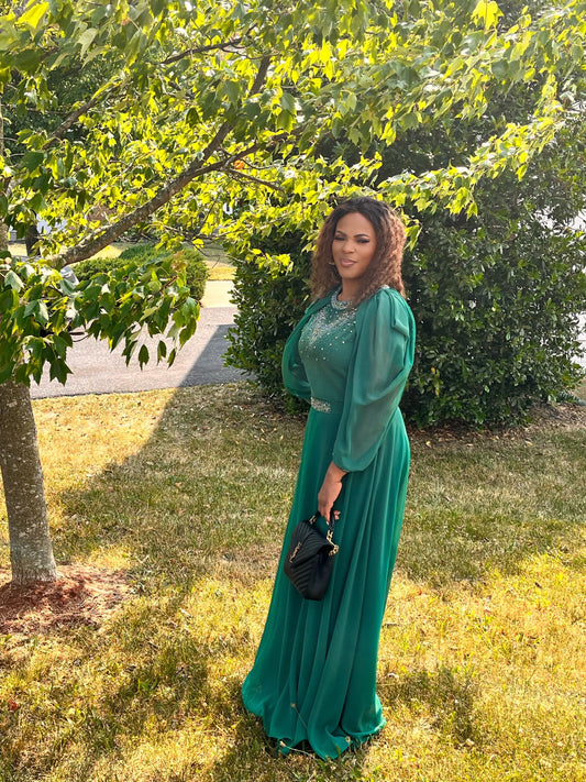 Green Party Dress