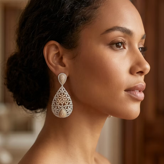 Water drop Hollow Earring