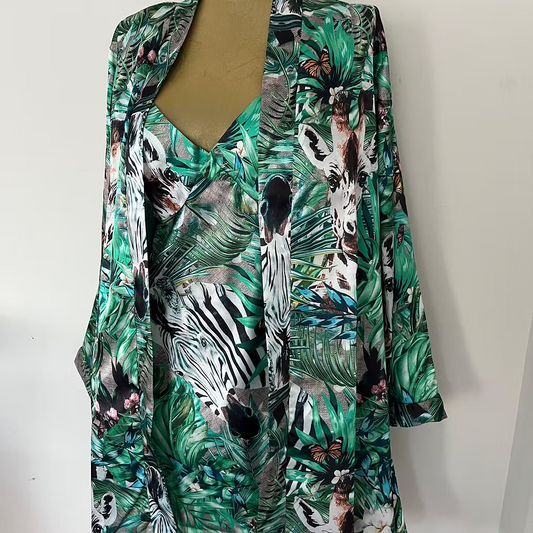 Nightwear Set , Green Soft Satin Sleepwear
