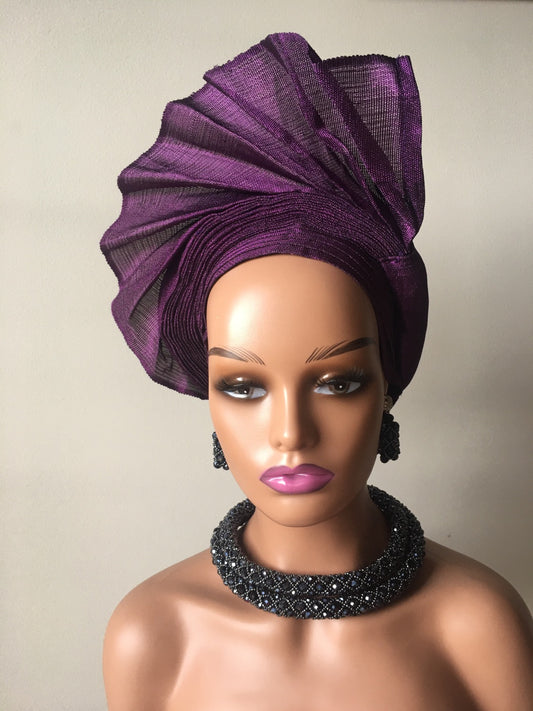 African Auto Gele Asoke / Pre - tie Gele /