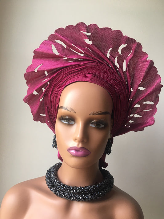 Nigeria Aso oke Gele / Auto Gele / pre tie auto gele