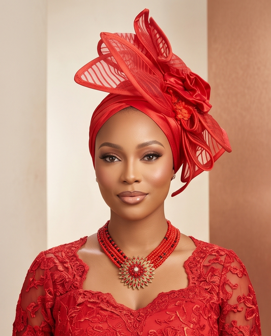 Nora Red Turban