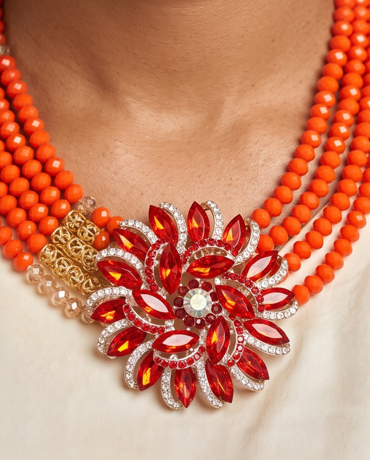 Unique Beaded Crystal Necklace Sets