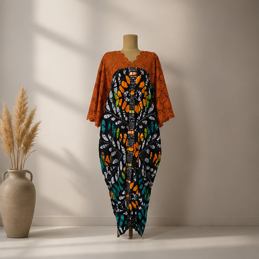 Ladies Evening Ankara Dress Lace Ankara Maxi Outfits