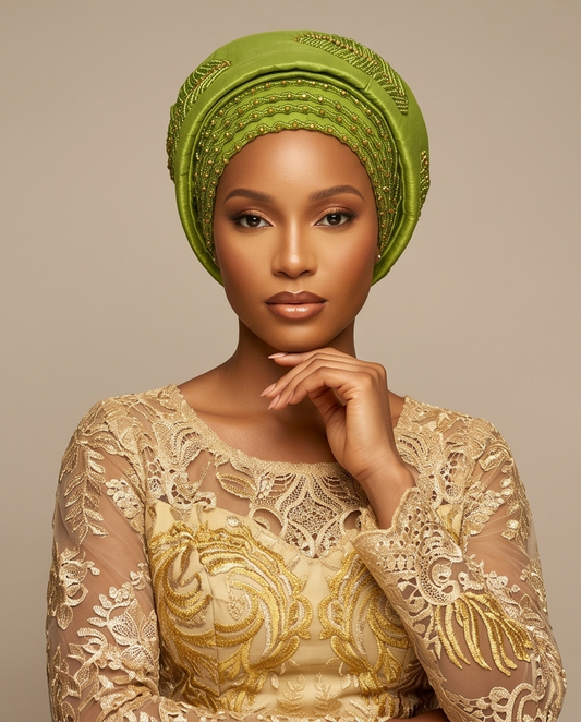 Lemon Embellished Turban