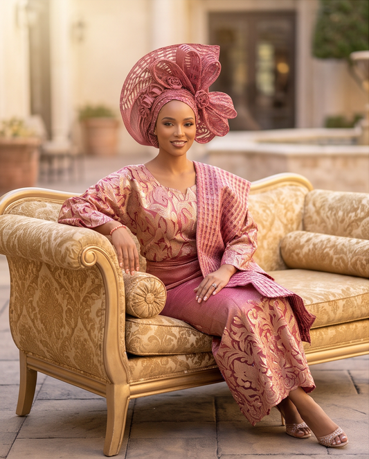 Ready made Auto Gele , Rich Anutie Aso Oke Headgear