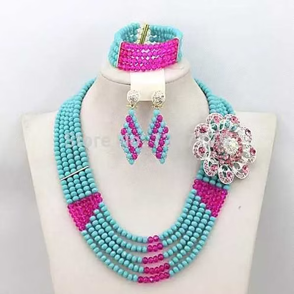 Handmade Crystal Bead Necklace Sets