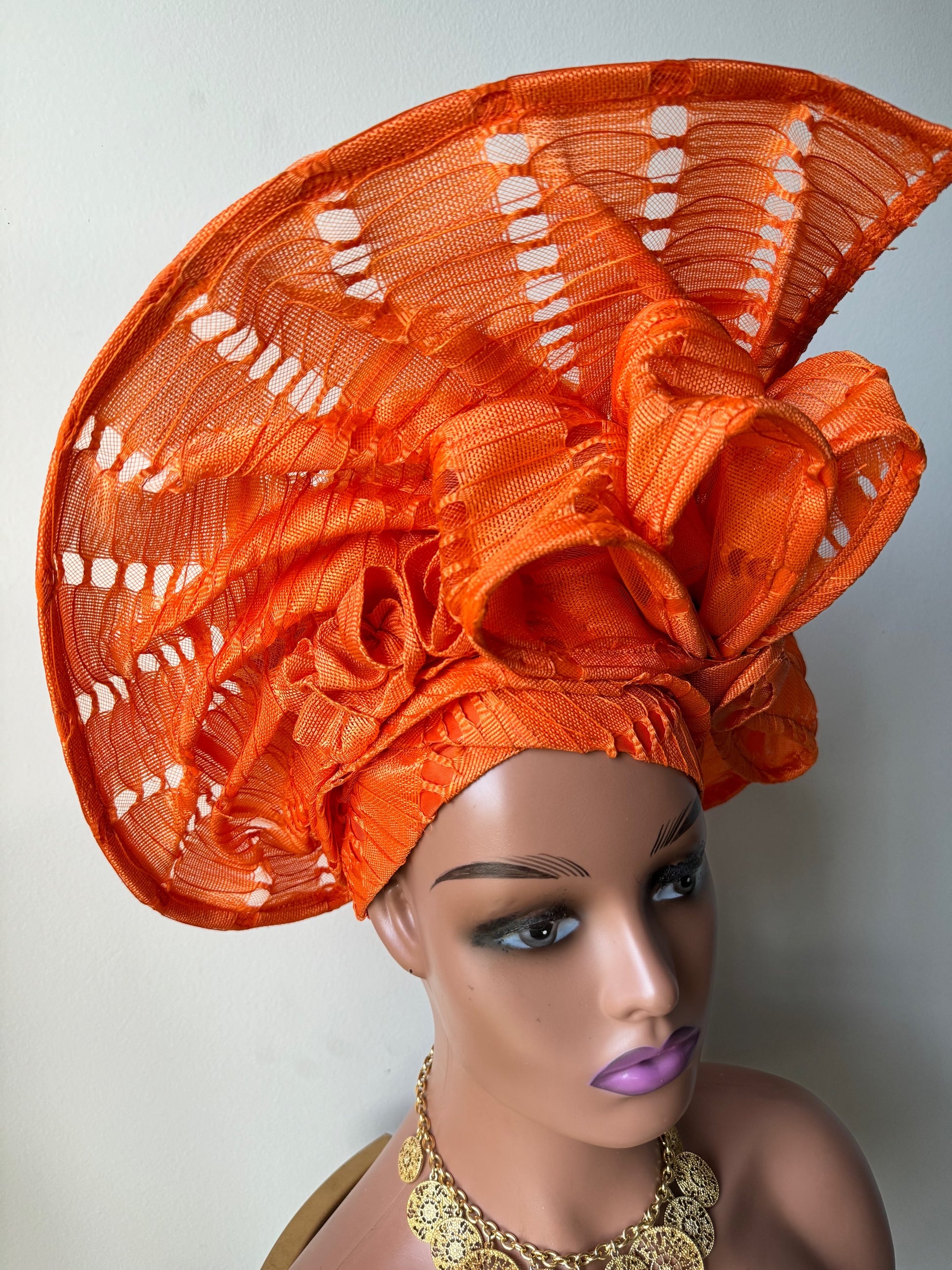 Dora Auto Gele / Wedding  Gele / Asoke Net Gele