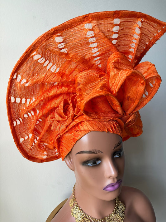 Dora Auto Gele / Wedding  Gele / Asoke Net Gele