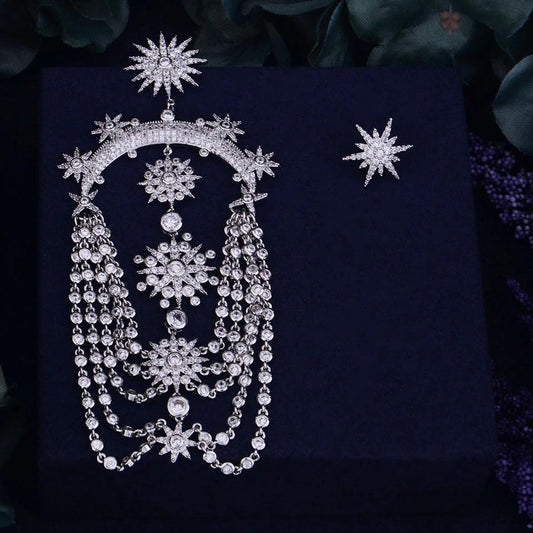 Trending Silver Stars Chandelier Earring