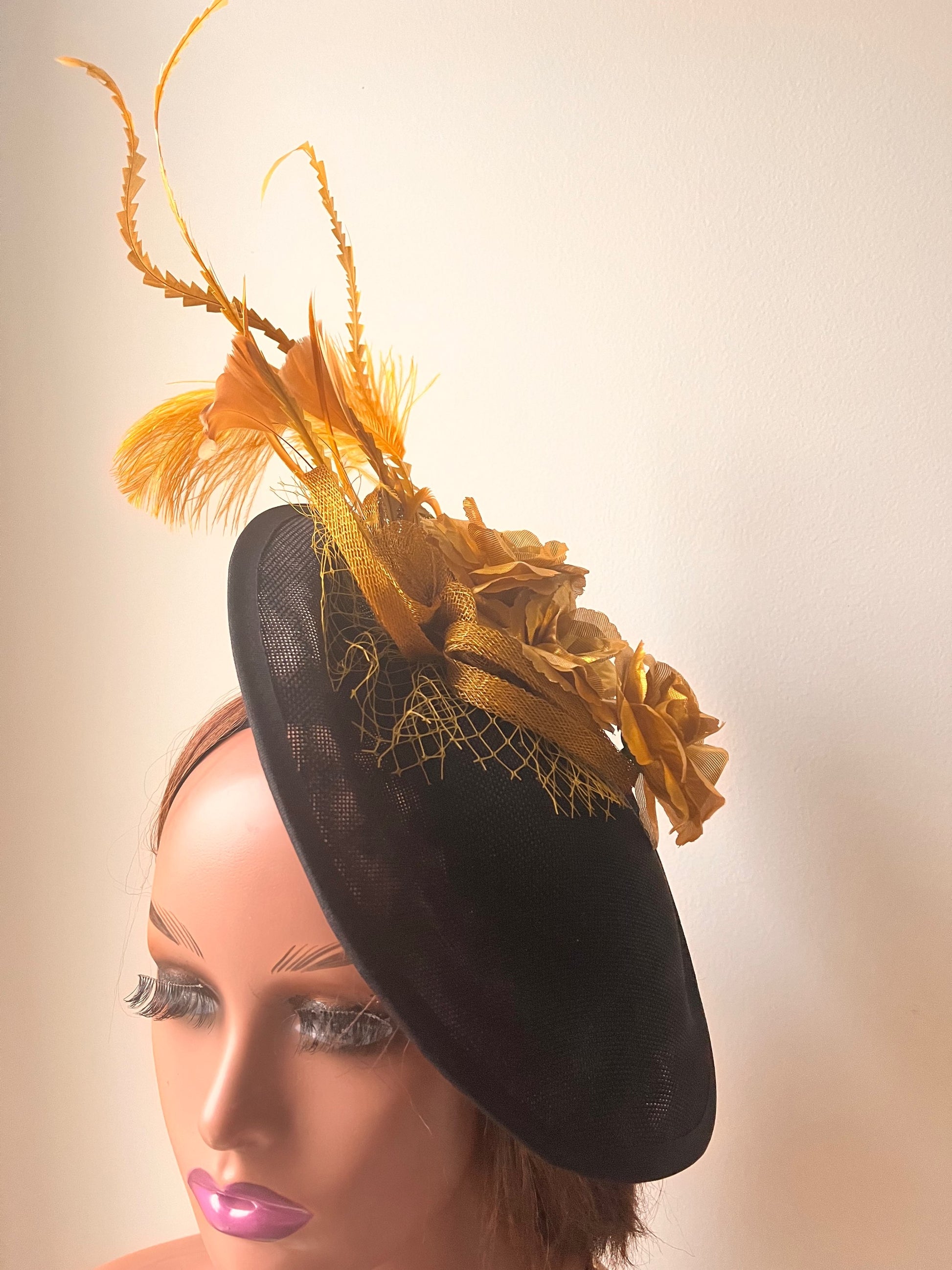 Black Gold Fascinator