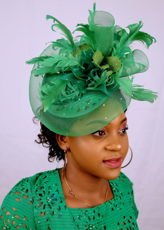 Green Derby Fascinator Hat Wedding fascinator