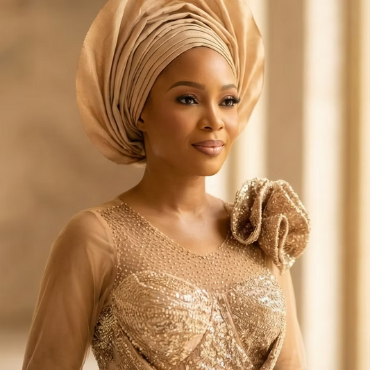 African Lace George Costume Outfit, Traditional Bridal Outfit
