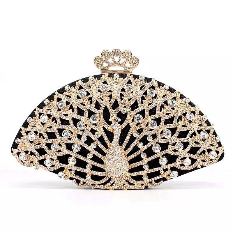 Peacock Rhinestone purse