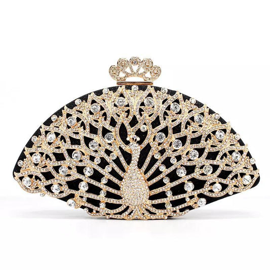 Peacock Rhinestone purse