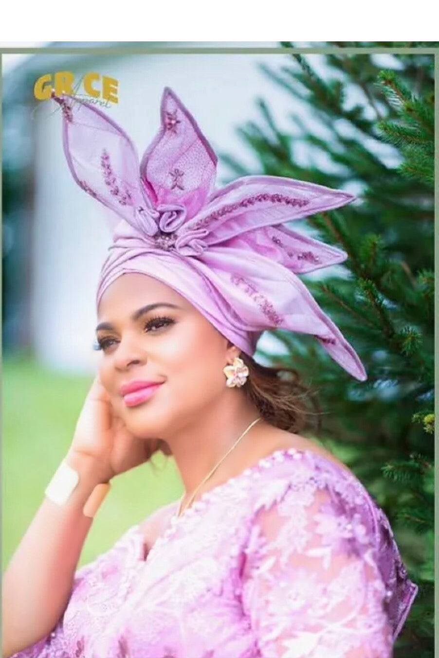 Fan fascinator Turban