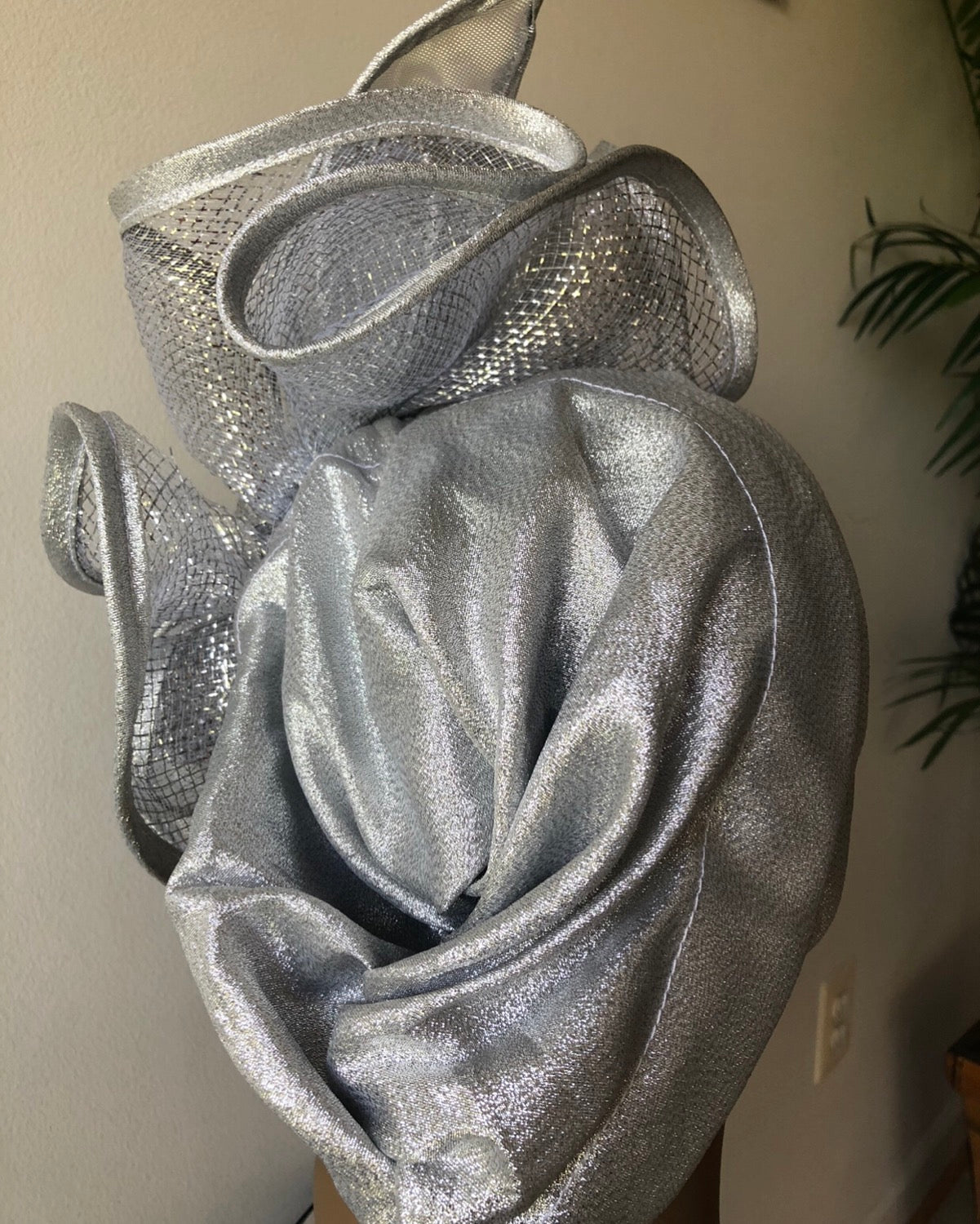 Silver Fascinator Turban