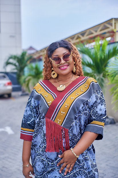 Classy Adire Aso Oke  Dress