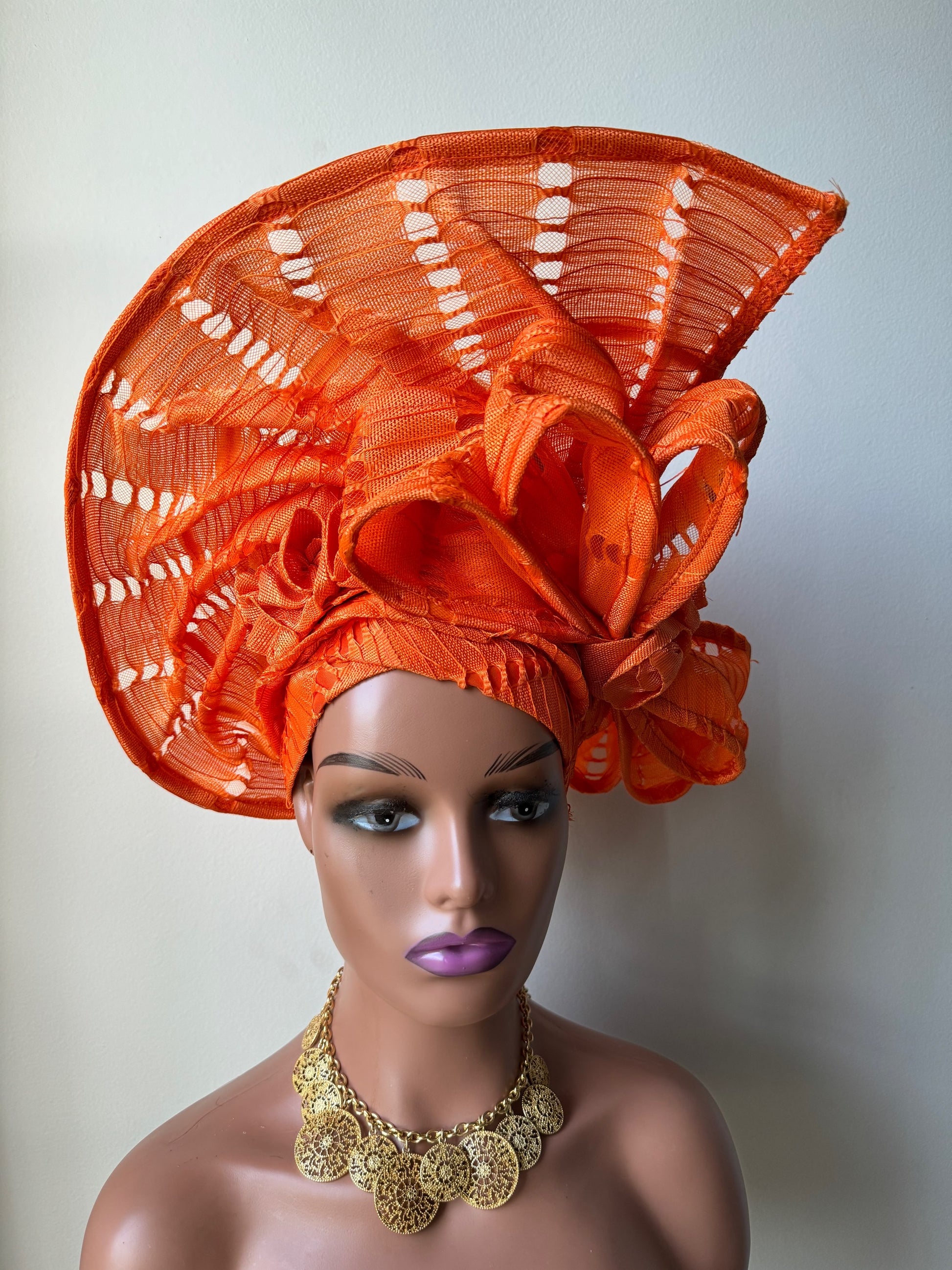 Dora Auto Gele / Wedding  Gele / Asoke Net Gele