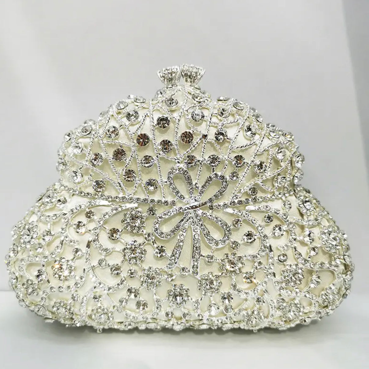 Bridal Wedding Clutch, Emerald green Crystal rhinestone purse.