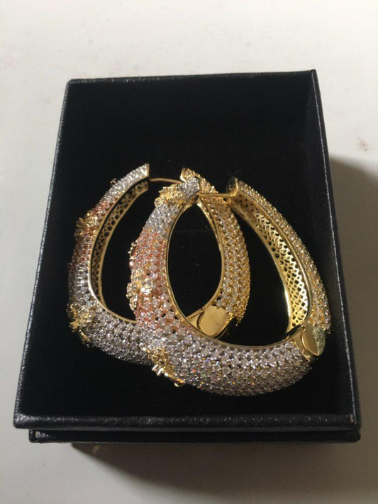 CZ  pave Stars Earring