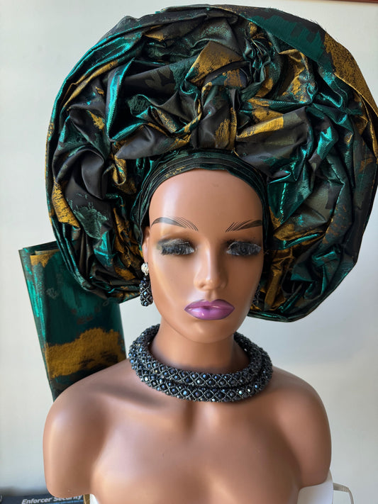 African Auto Gele / Ready made Gele / Bridal Auto Gele / African Ladies Auto Gel