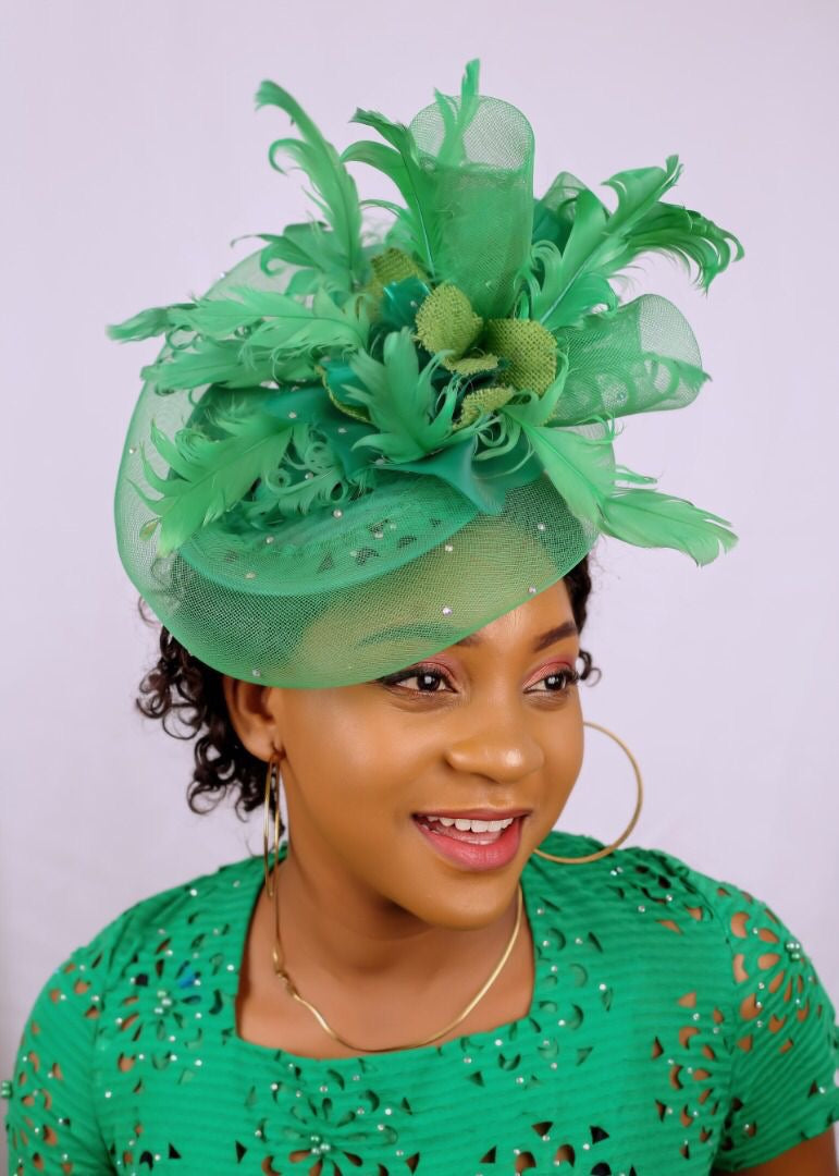 Green Derby Fascinator Hat Wedding fascinator