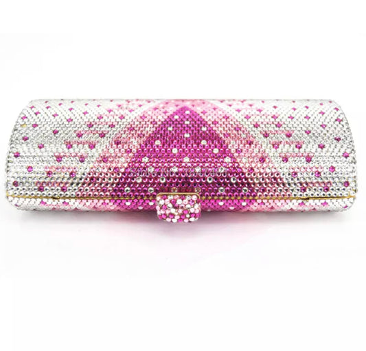Pinkie Gradient Crystal Clutch