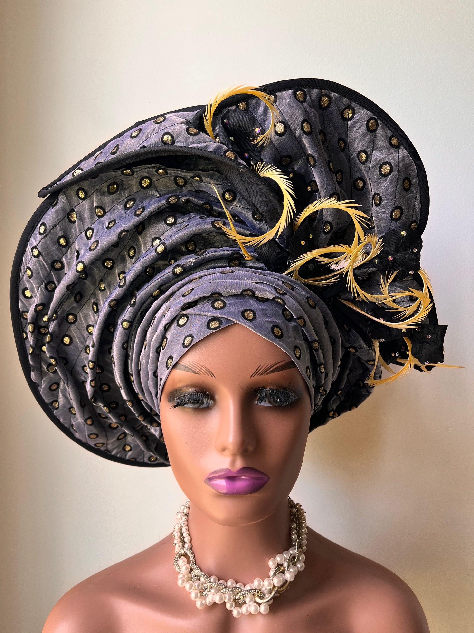 Pre Tied Silver Gold Auto Are you a lover of beautiful head . African Headpiece