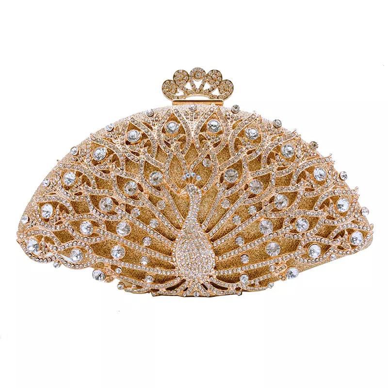 Peacock Rhinestone purse