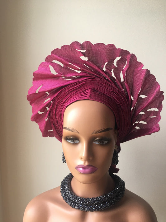 Nigeria Aso oke  Gele /   Auto Gele / pre tie auto gele