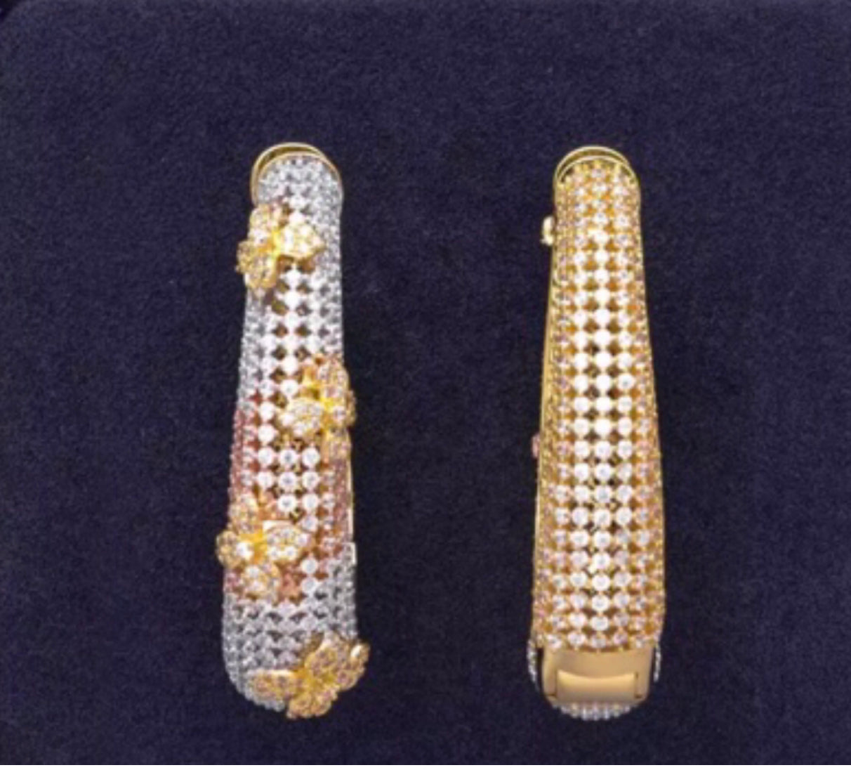 CZ  pave Stars Earring