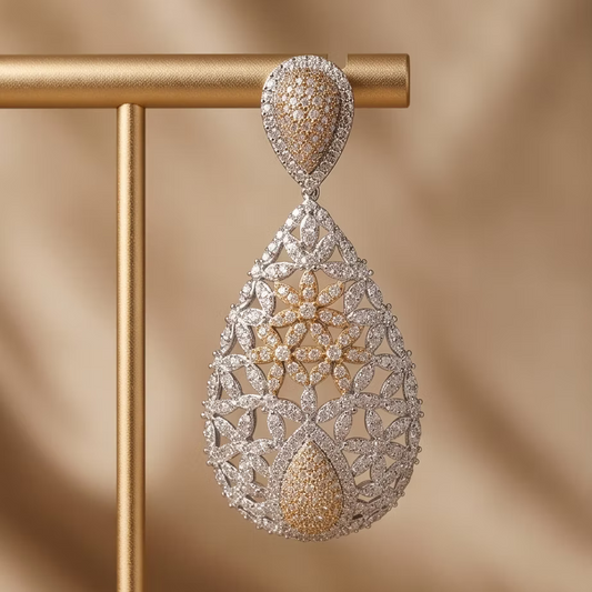 Water drop Hollow Earring
