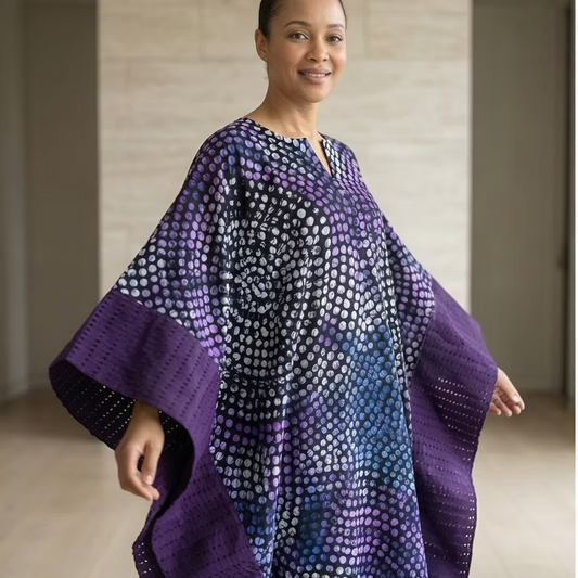 African Aso Oke with Adire Pattern, Trending Classy Boubou