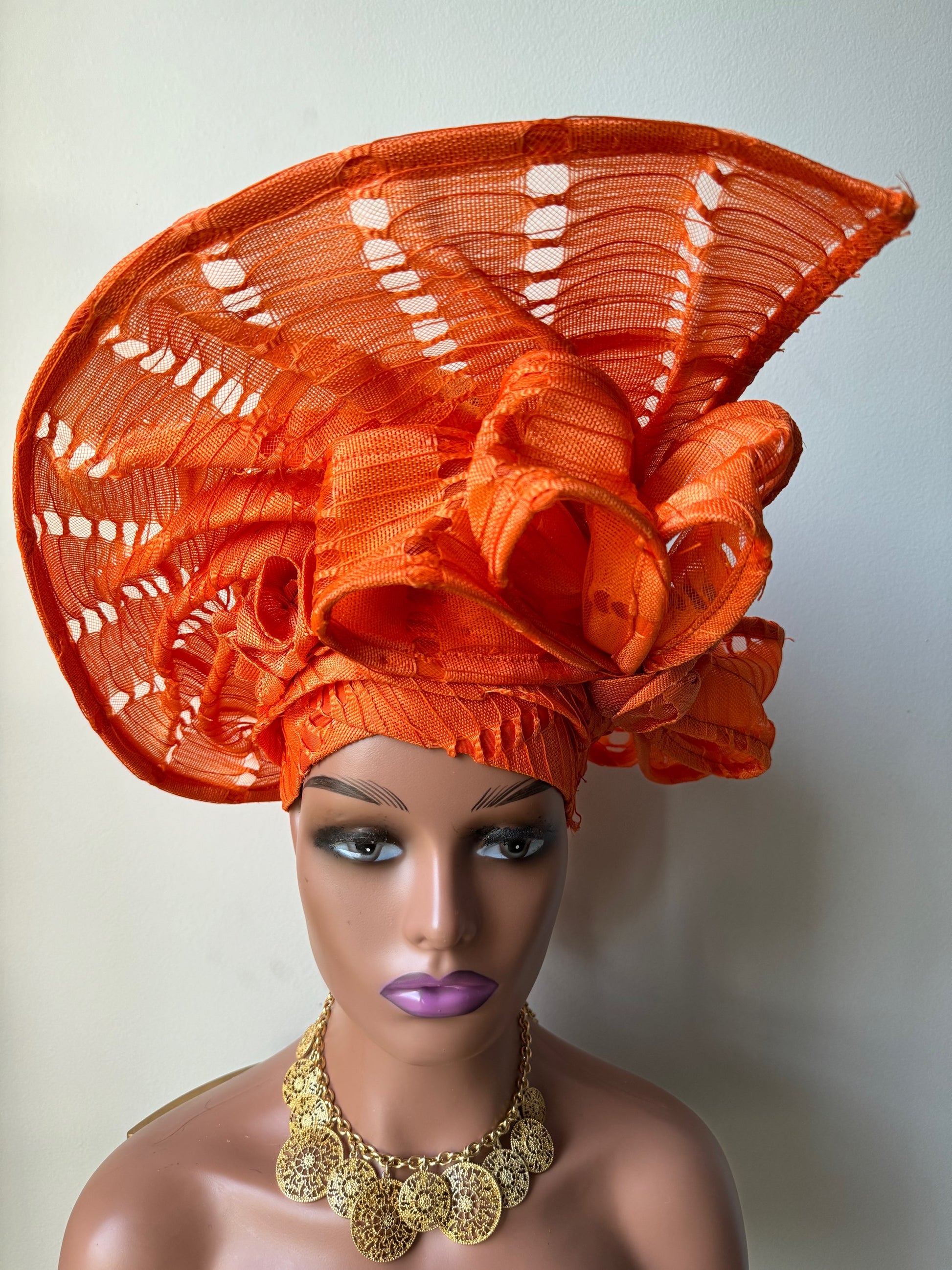 Dora Auto Gele / Wedding  Gele / Asoke Net Gele