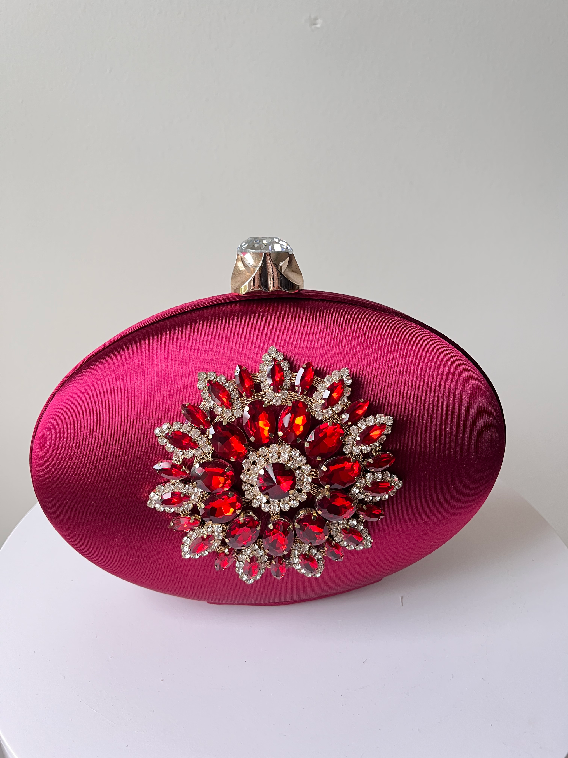 Peacock Diamante evening purse