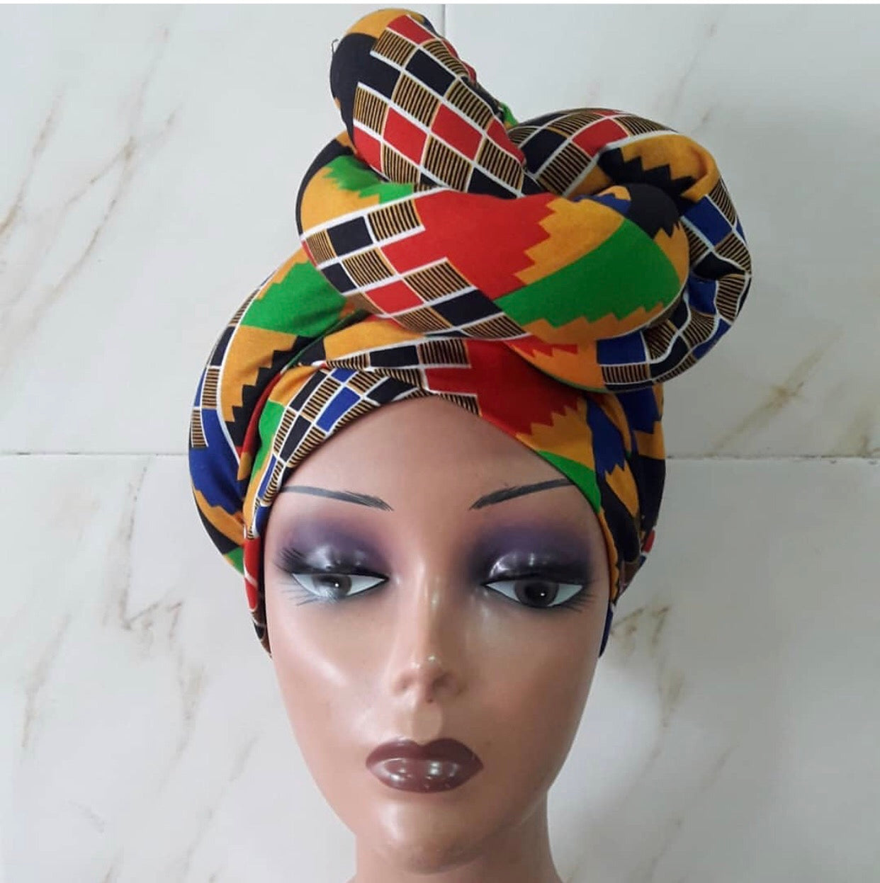 Pre tie Turban / African Queen Turban / Kente Turban