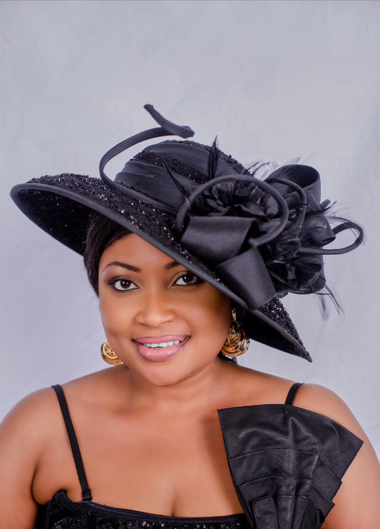 Black Fascinator Hat, Wedding Hat, Royal Wedding Hat