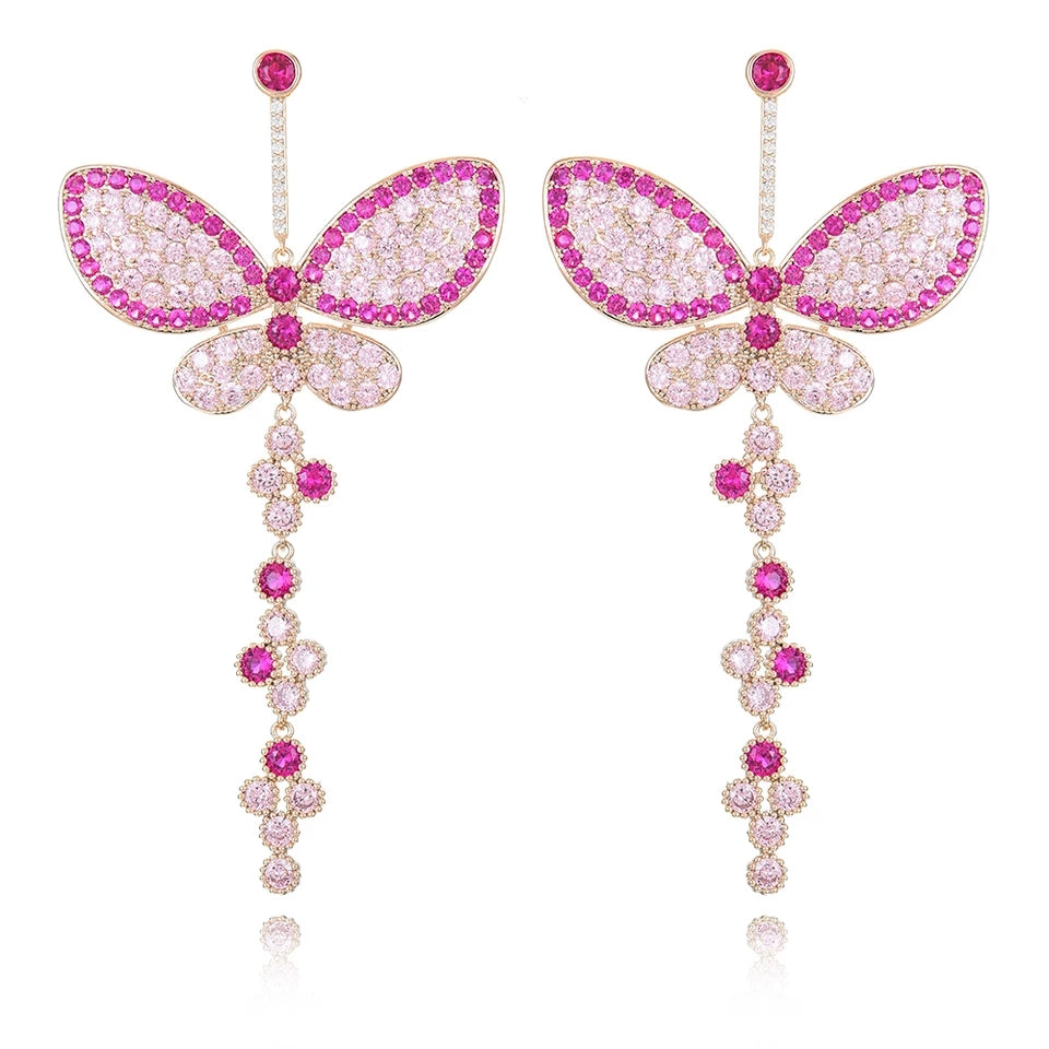 Moda Butterfly Gem Dangling Earring