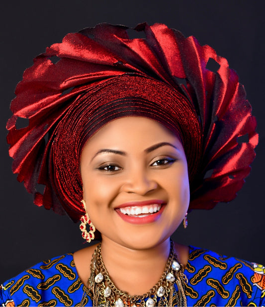 Sophie Coral Auto Gele