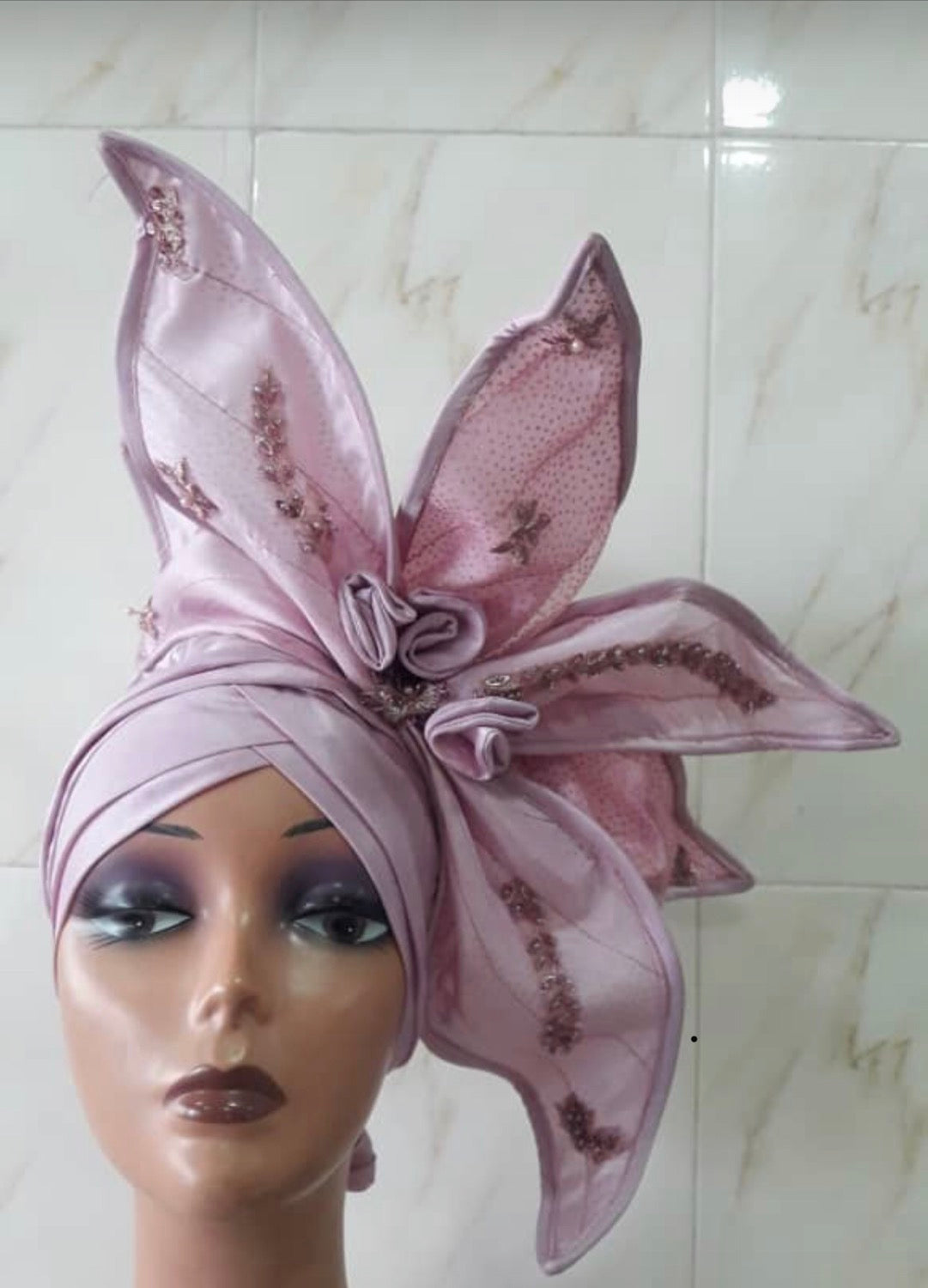 Fan fascinator Turban