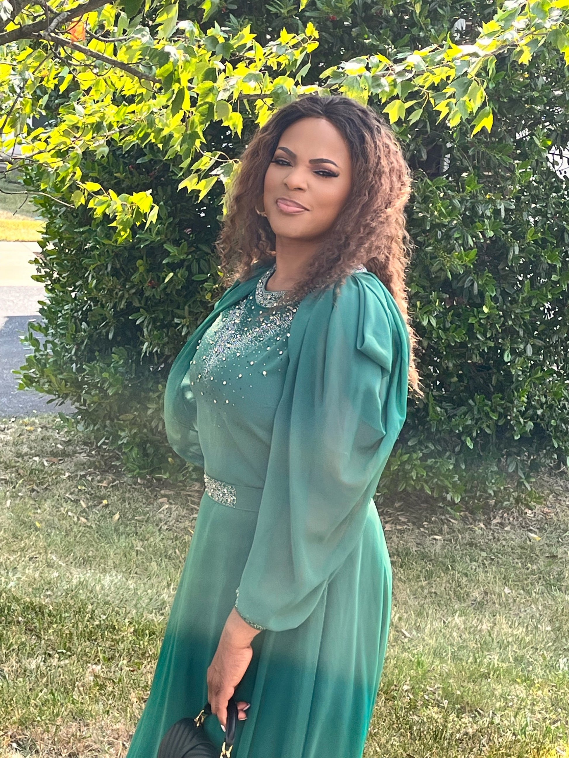 Green Party Dress