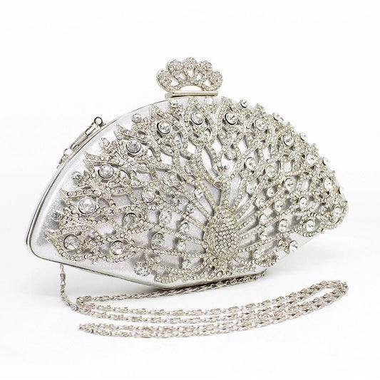Peacock Rhinestone purse