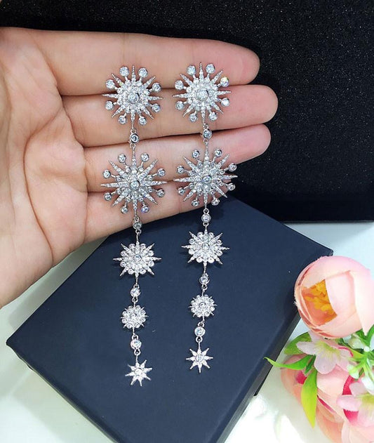 Wedding Starts Teardrop Earrings