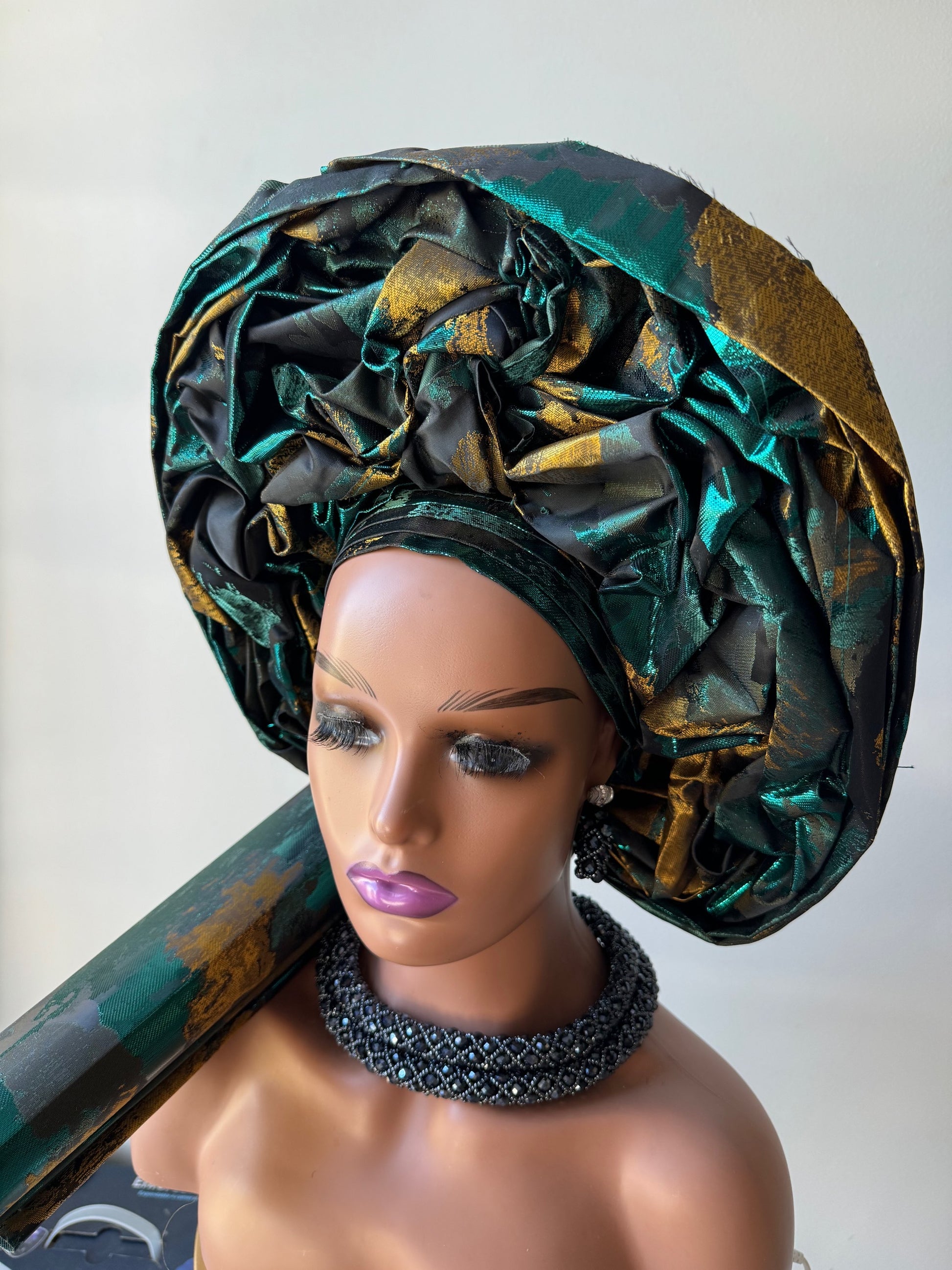 African Auto Gele / Ready made Gele / Bridal Auto Gele / African Ladies Auto Gel
