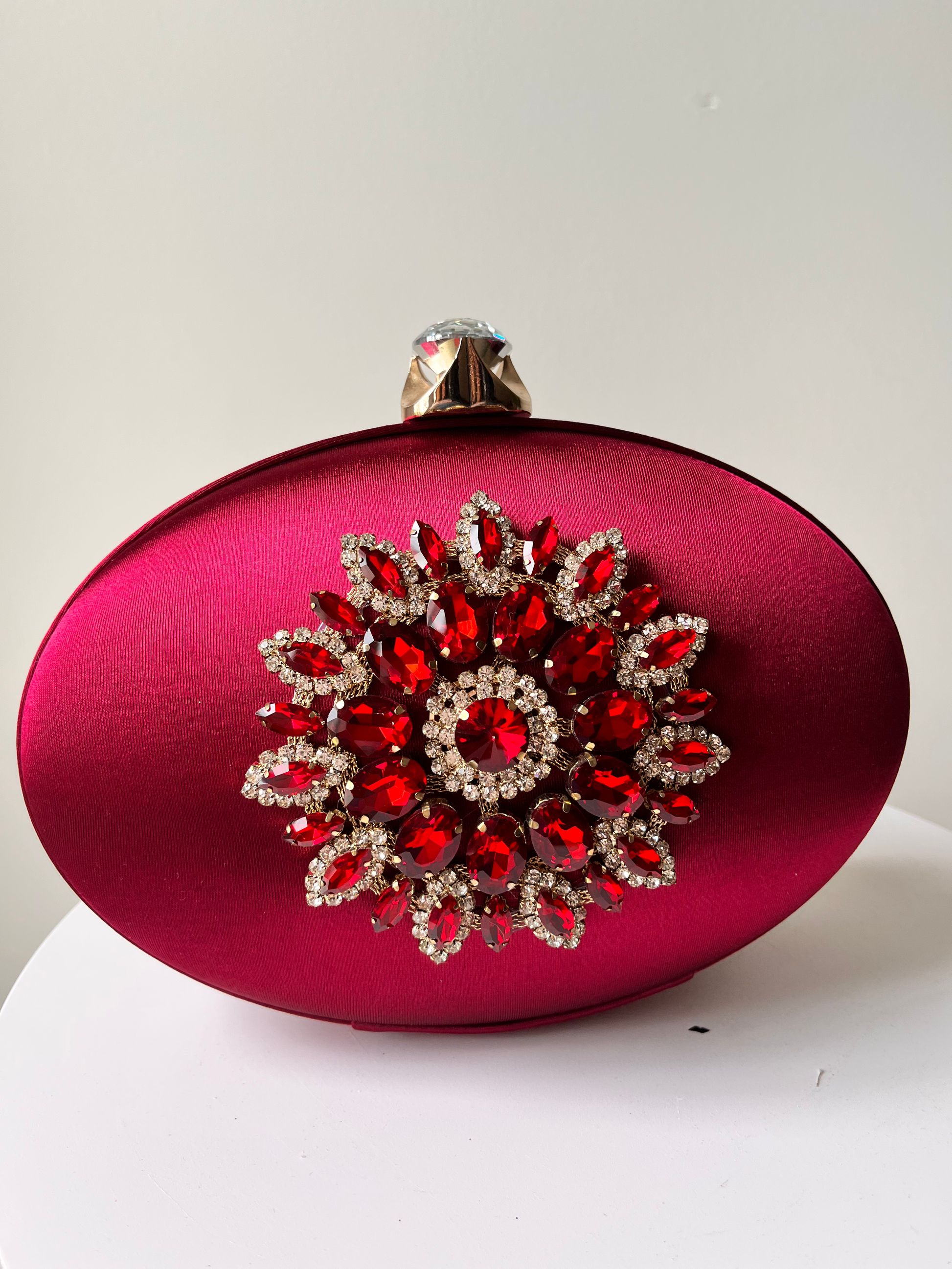 Peacock Diamante evening purse