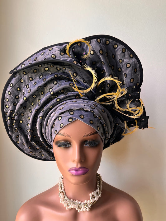 Pre Tied Silver Gold Auto Are you a lover of beautiful head . African Headpiece